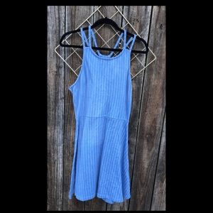 Blue vertical stripped dress 💙